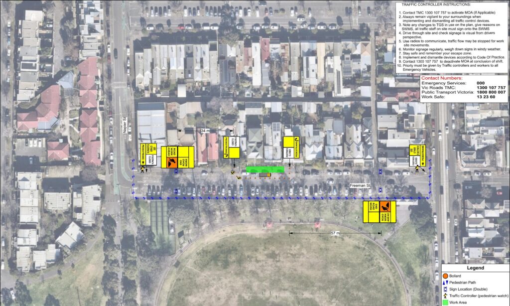 Barleys Traffic | TMD1 Traffic Management Designer Course Victoria_Asphalt_-_76_-_80_Freeman_St__Fitzroy___Footpath_Reinstatement__-_TGS_29654_v1.0