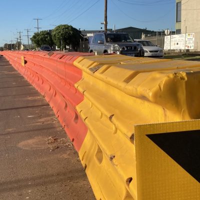 Water-filled safety barrier