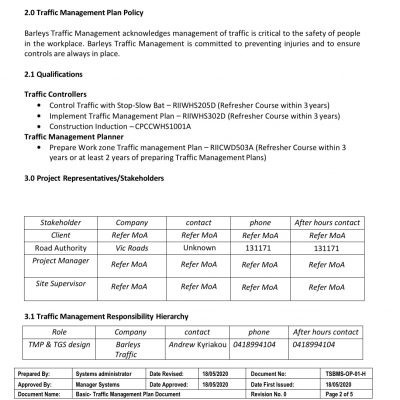 traffic-management-plan